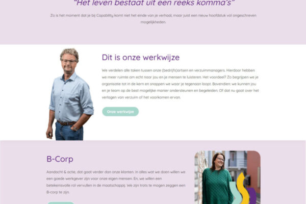 Capability Wie we zijn Website copy - Vrij Scherp Copywriter.